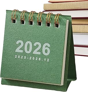 2026年 卓上カレンダー, 軽量デスクカレンダー 2026, 月めくり卓上カレンダー 2026, 紙製 おしゃれ オフィス 文房具 年間プランナー 家庭 学校 子供向け, 持ち運びが簡単
