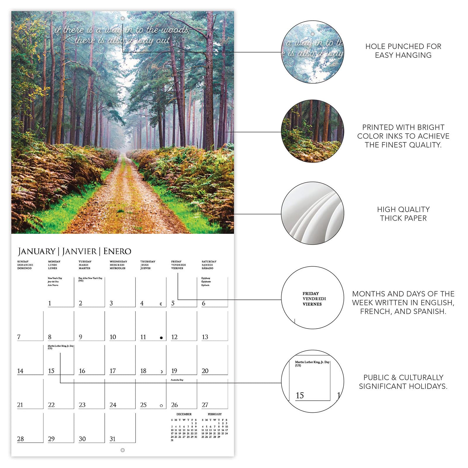 Lang Companies, Beyond The Woods - Calendario De Pared 2024
