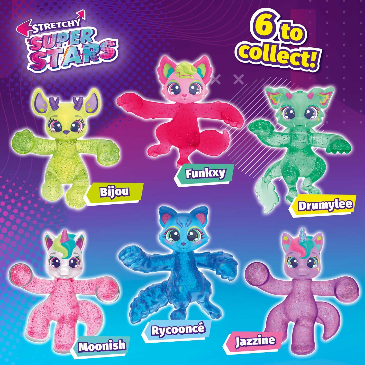 CRAZE Superstars Stretchy Moonish Slime & Stretchy Collectible Figures with Slime Filling, 6 Different Characters to Collect - Image 3