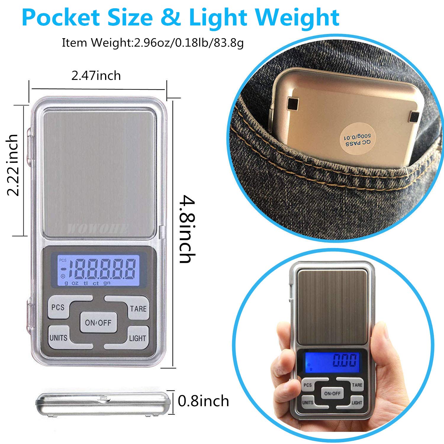 🛒 Crazy Deals WOWOHE Digital Pocket Scales Gram Food Scale Capacity 500g Kitchen Portable Scale Small Mini Cooking Scale Lab Scale Black Friday Sale 2022 WOWOHE Digital Pocket Scales Gram Food Scale Capacity 500g Kitchen Portable Scale Small Mini Cooking Scale Lab Scale