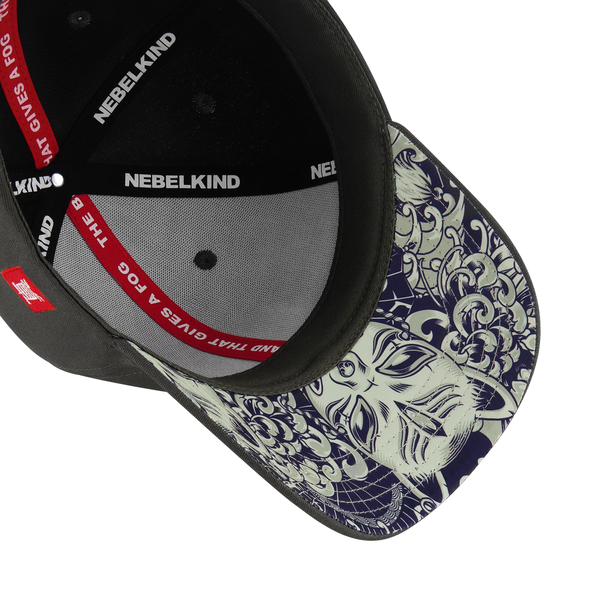 Nebelkind Basecap-Herren Damen, Baseball Cap mit Patch, Samurai, Einheitsgröße OneSize Größenverstellbar Unisex Baseballkappe, Casual Streetwear Style Cap mit gebogenem Schirm