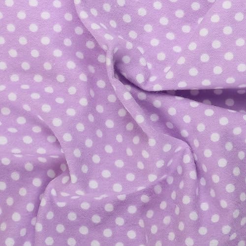 Miniatura 6 de Mook Fabrics Franela PRT Polka Dot, corte blanconegro por The Yard