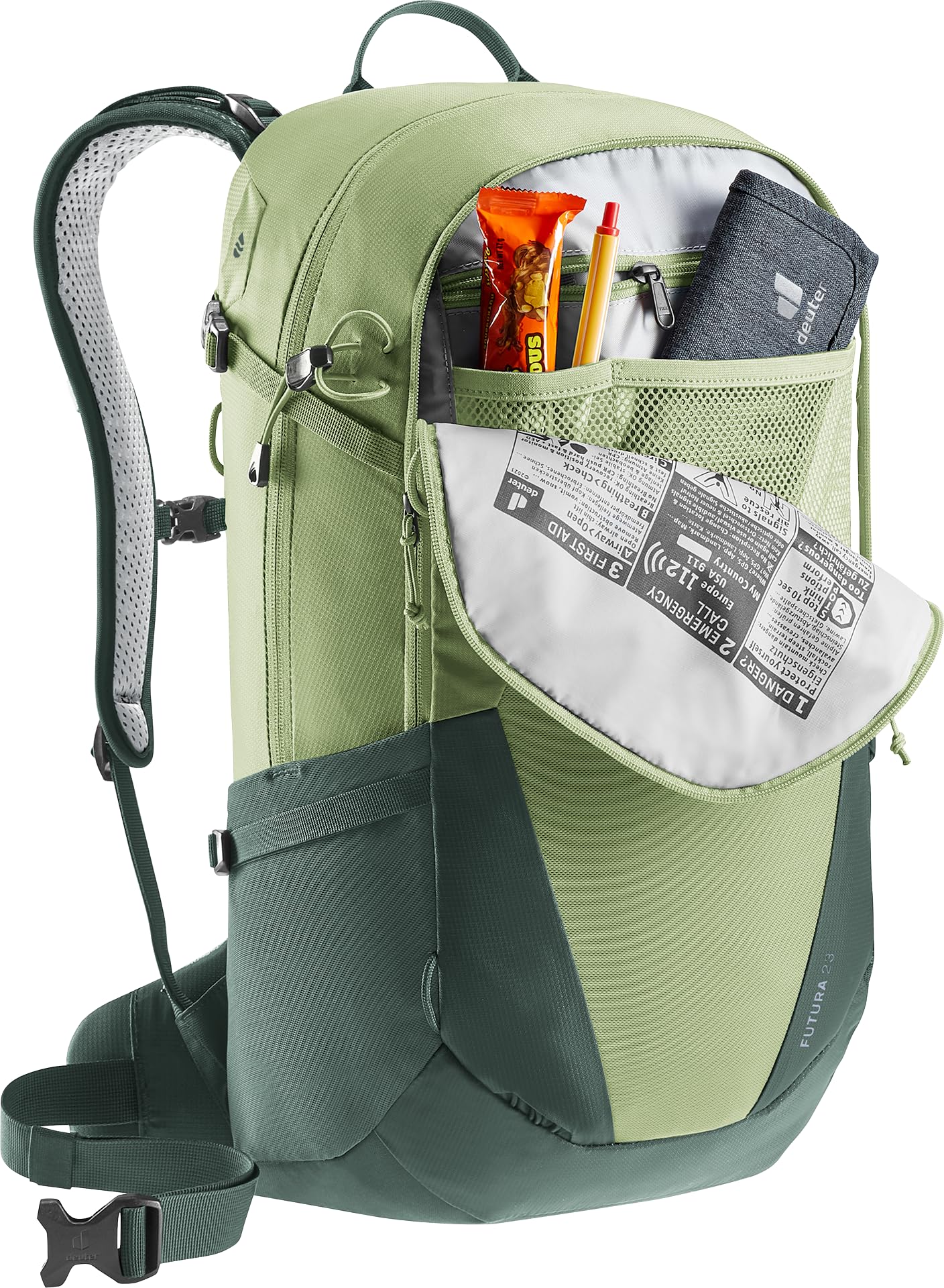 deuter Plecak turystyczny Futura 23, Grove-ivy, 23 L, Minimalistyczny