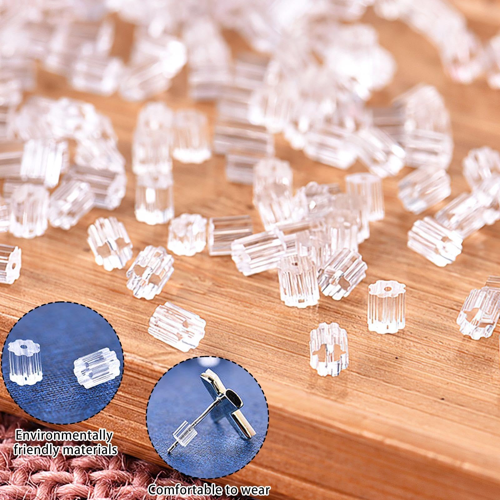 Tappi Per Orecchie In Silicone 400 Pezzi Trasparenti Accessori Per Orecchini