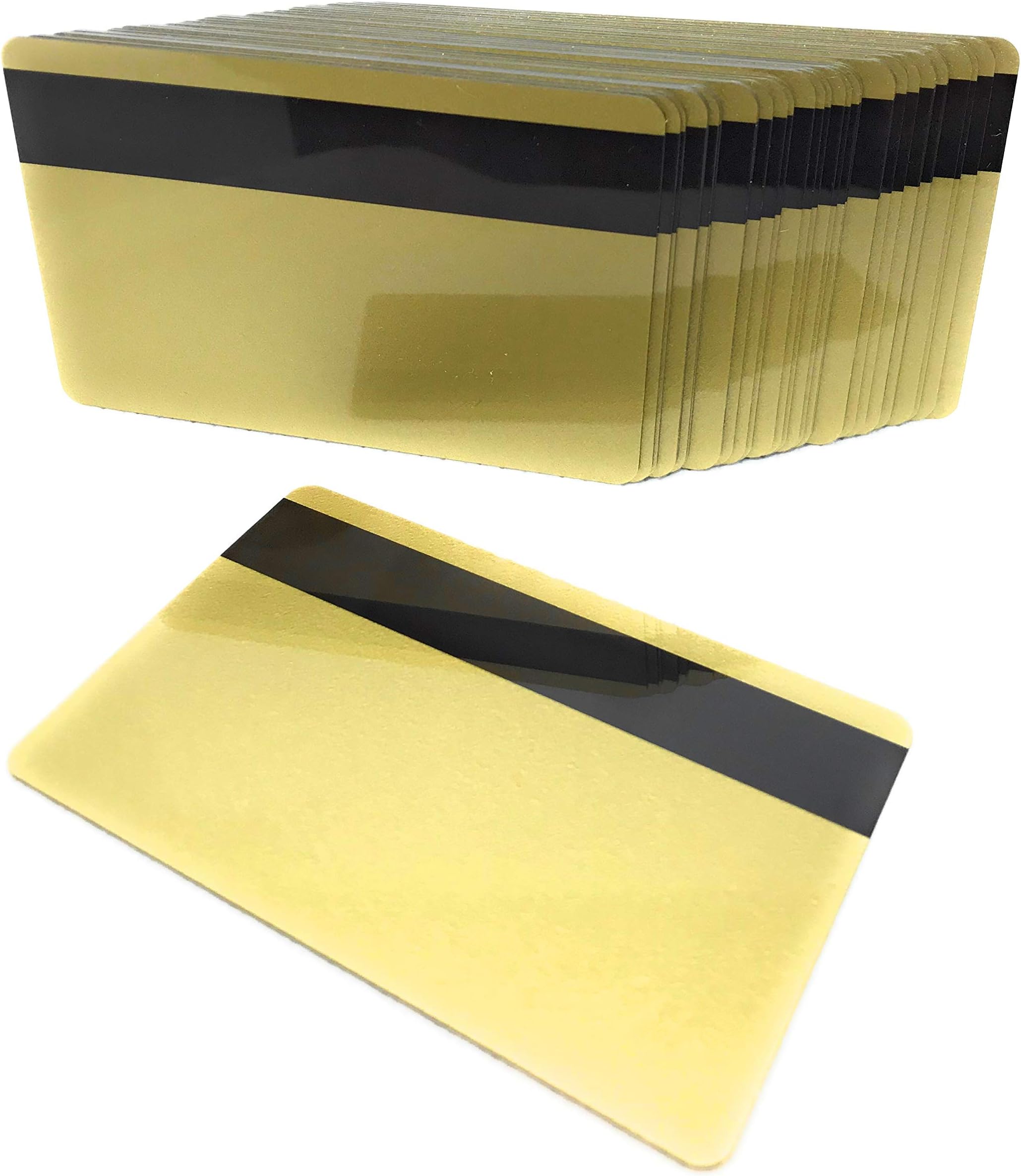 50 PVC Plastic Cards 30Mil HiCo Magnetic Stripe Gold