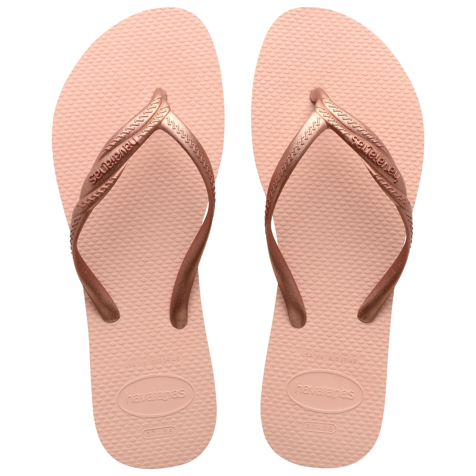 Havaianas - Fantasia, Chanclas Cómodas, Duraderas y Elegantes, Tiras Metalizadas con Cruce en el Lateral, Mujer, Ballet Rose, 33/34EU