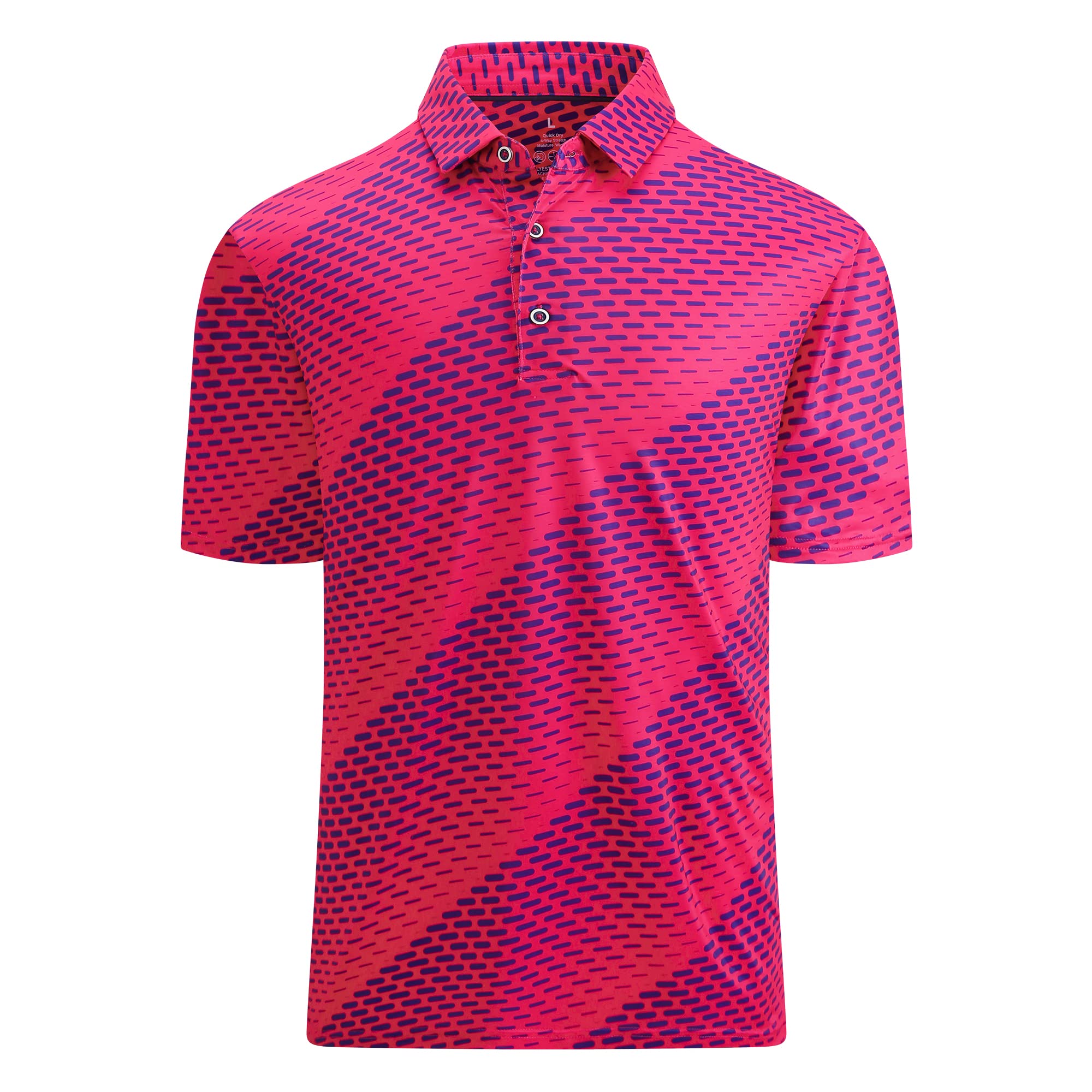 SAMERM Golf Shirts for Men Super Stretch Jacquard Dry Fit Golf Polo Moisture Wicking Short Sleeve Polo Shirts for Men