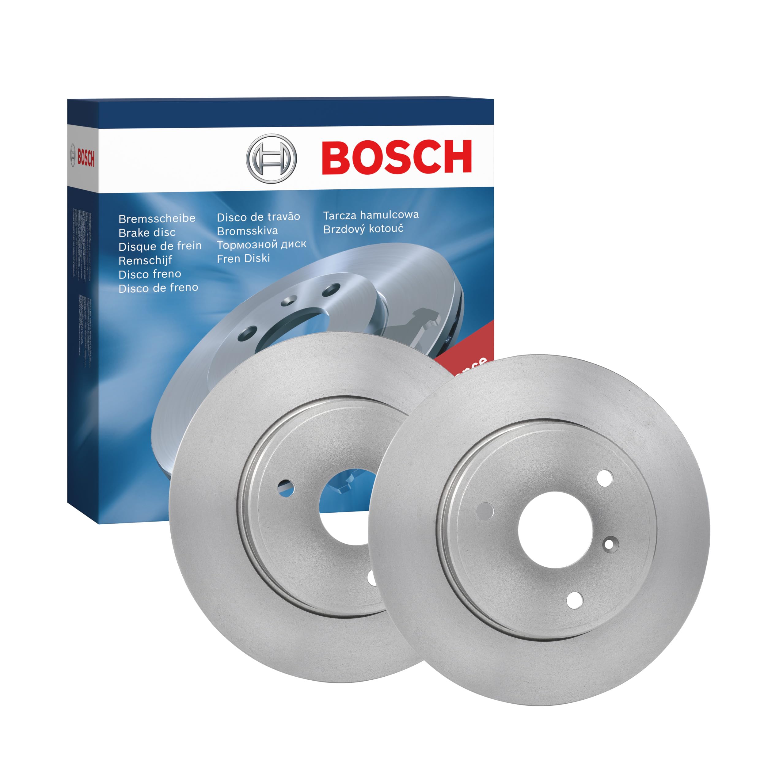 2x Brake Discs Pair Solid fits SMART FORTWO 1.0 Front 07 to 15 280mm Set Bosch