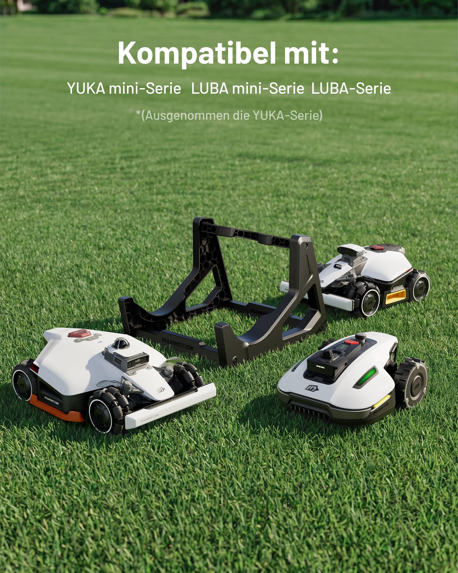 MAMMOTION Mähwerk-Waschstand für Mähroboter ohne Begrenzungskabel LUBA AWD Serie, YUKA Serie，YUKA mini Serie，LUBA mini AWD Serie