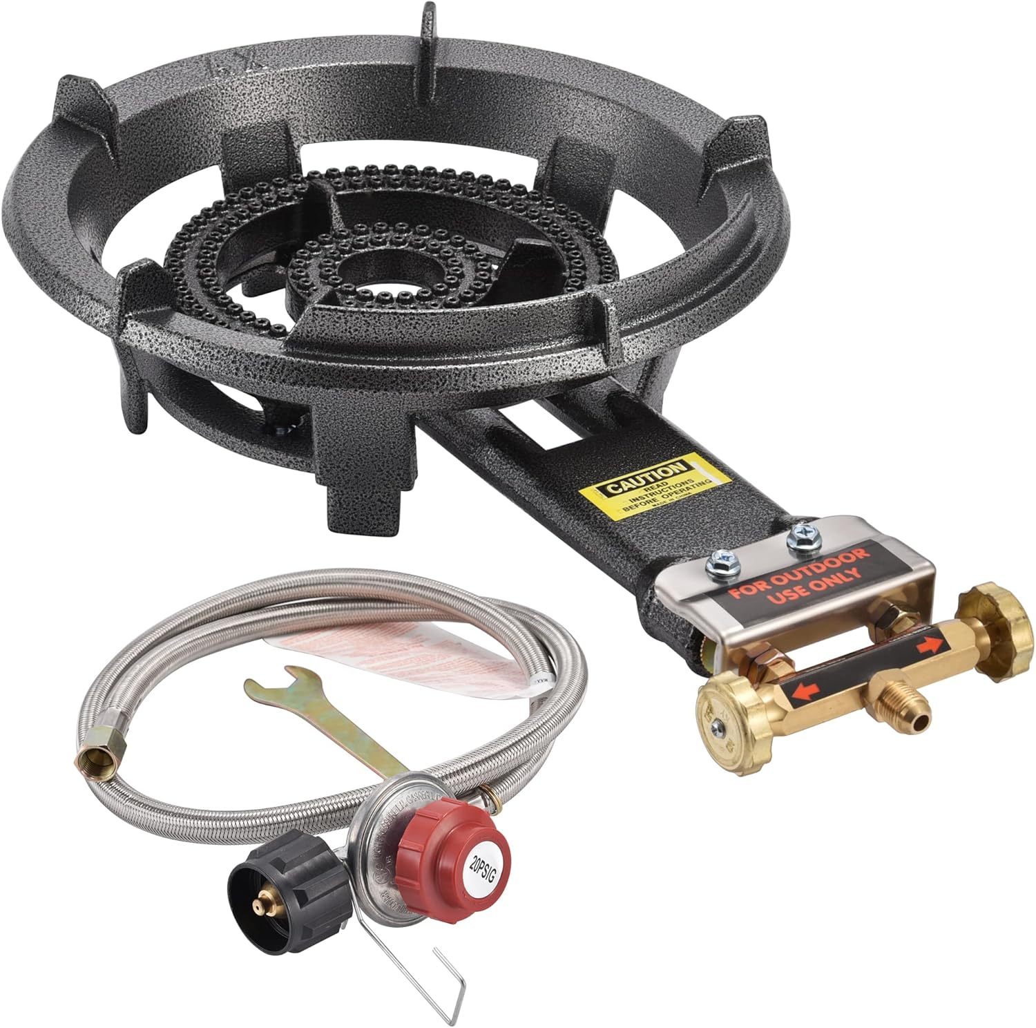 Onе-Dау Sаlе: Uр tо 50% оƒƒ ARC 2541S, Super Propane Burner, 80000 BTU 13" Large Heavy Duty Cast Iron High-Pressure Camping Stove with 0-20 PSI CSA Adjustable Regulator&Hose, Perfect for Outdoor Cooking, Home Brewing, Turkey Fry