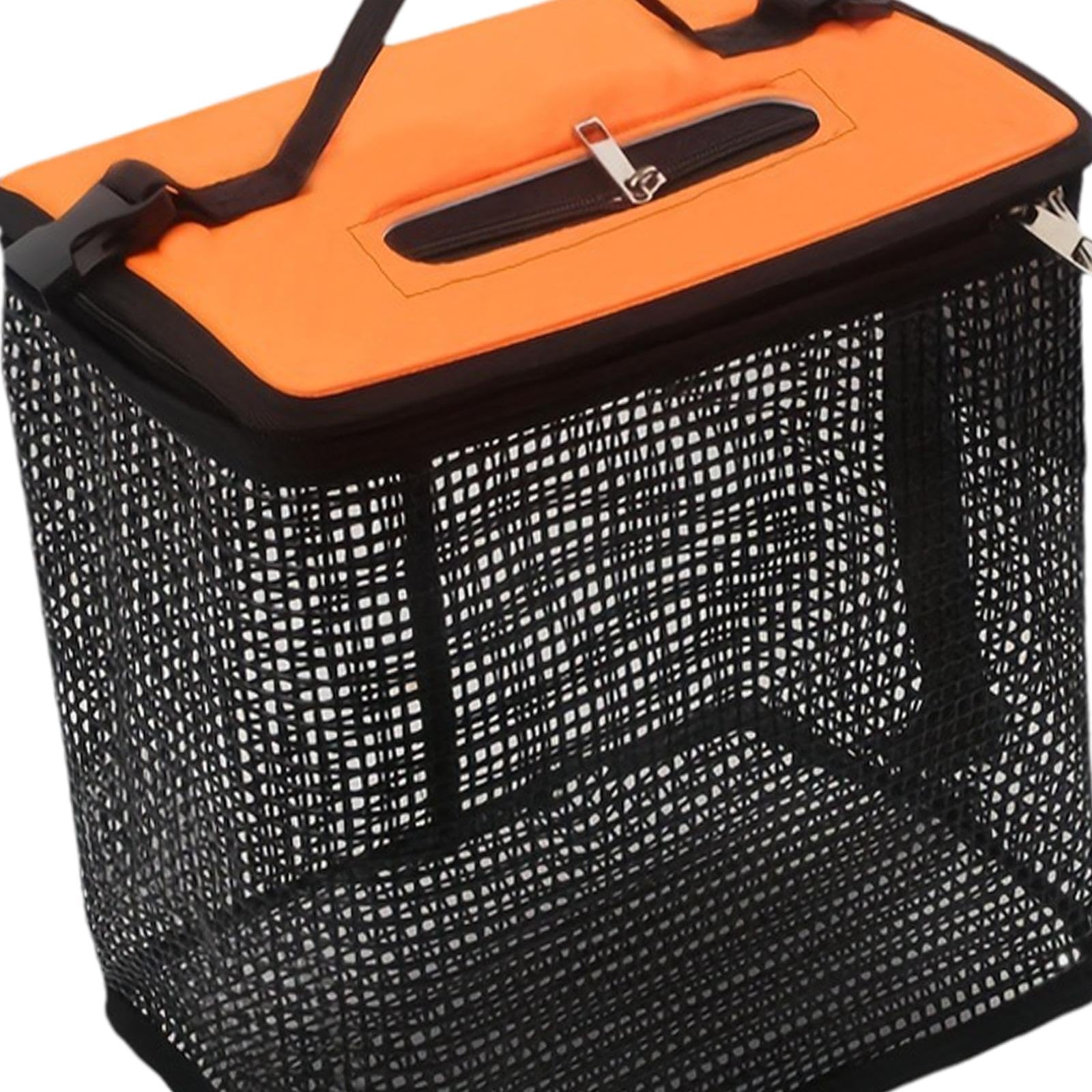 KESOTO Cesta Flotante para Peces Bolsa de Almacenamiento de Peces Plegable Red de Pesca Portátil Cesta de Protección con Nailon Adecuada para Pesca en Agua D