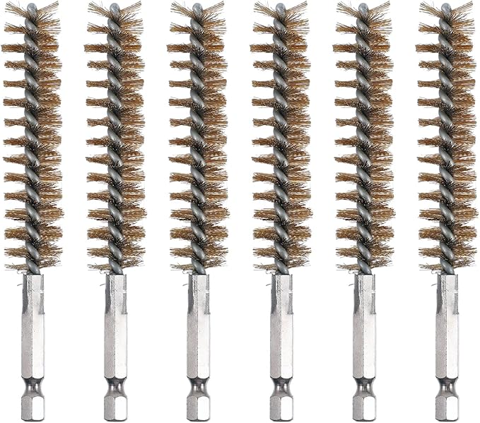 Angoily Pipe Cleaner Brush 6pcs Stainless Steel Bore Brush in Different