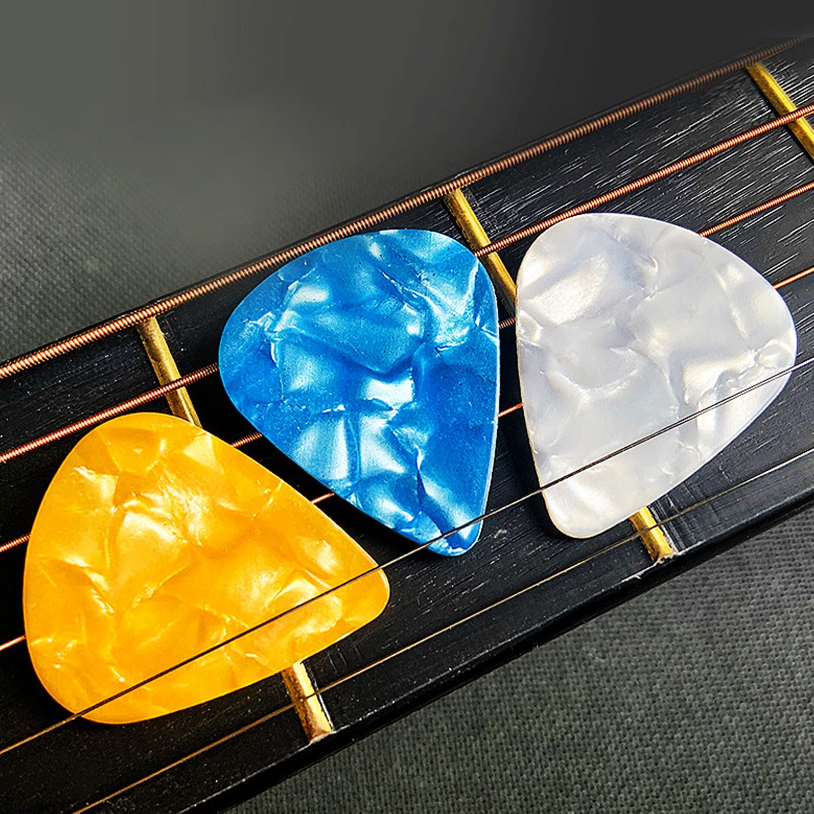10 Pezzi Plettri Per Chitarra Celluloide Colorata