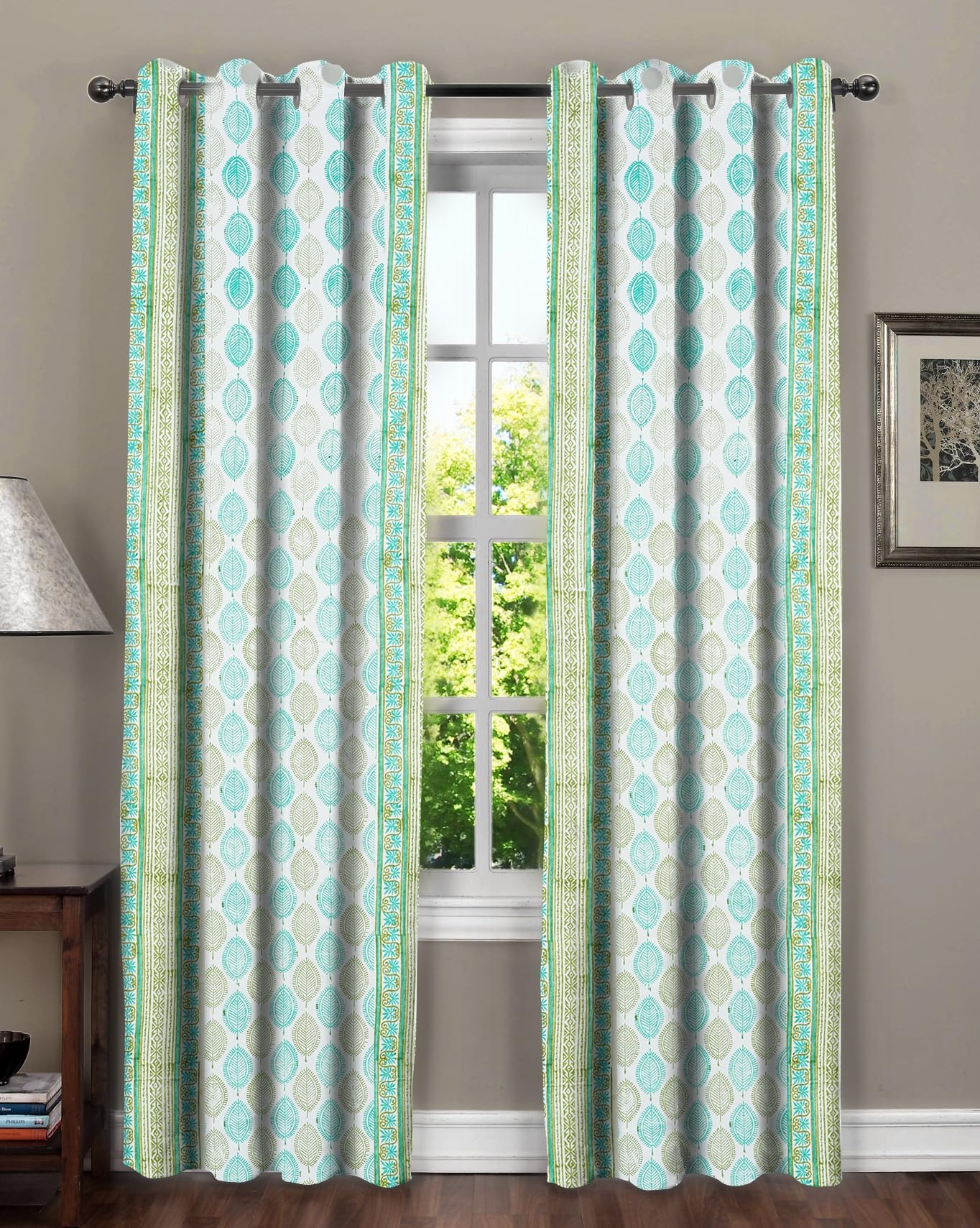 COZY FURNISH Soft Cotton Hand Block Printed Door Curtains,Pack of 2,48X84(Inches) 7 Feet Living Room,Grommet Curtain Panel,Pack of 2 Panel Door Curtains (B0DCTKKG2G) Amazon Price History, Amazon Price Tracker