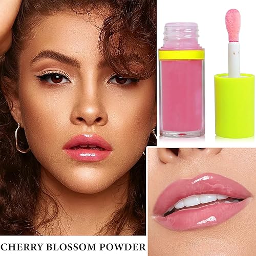 Miniatura 9 de Aceite graso para labios, aceite de labios Big Brush Head Lip Oil hidratante nutritivo y suave brillante brillo labial, bálsamo labial hidratante