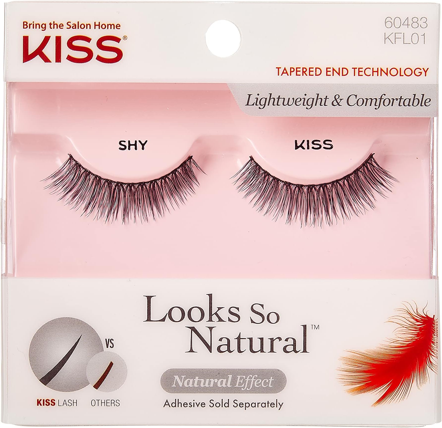 KISSProducts Looks so Natural Lashes, Shy, 0.03 Pound (Pack of 3)
