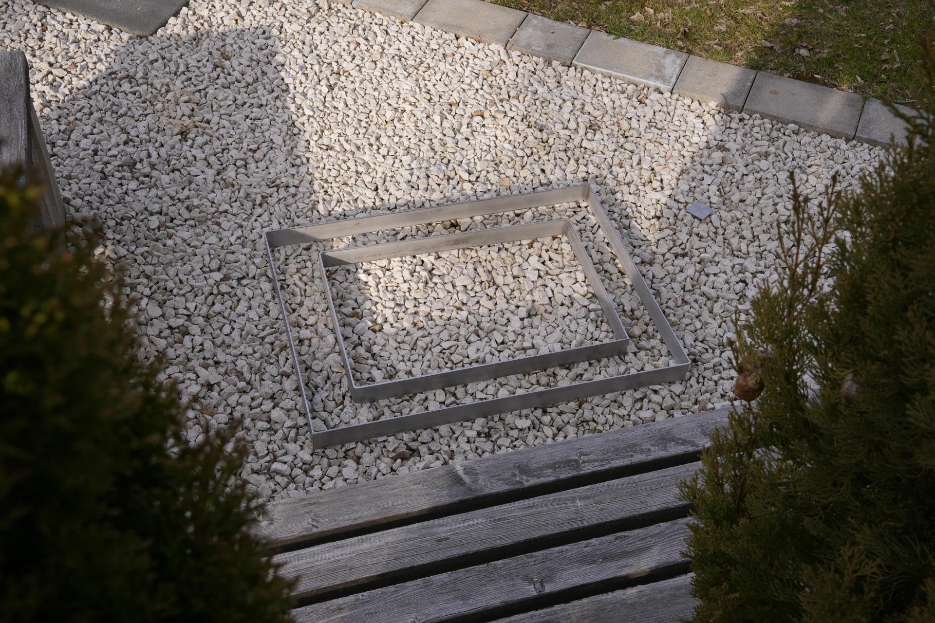 Rechteck Edelstahl Beeteinfassung Individuelles Maß Garten Designblech Beet Grabschmuck Grabeinfassung Pflanzring (60x100 cm)