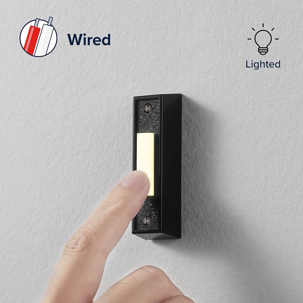 Bell♡ 　0204 Heath Zenith Wired Mechanical Doorbell Chime Kit, Black