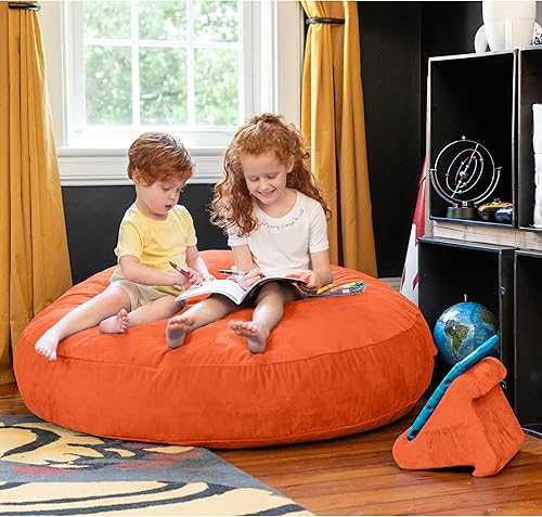 Miniatura 62 de Jaxx Cocoon - Puf de 4 pies y almohadilla de choque, color carbón Carbón vegetal,Agua,Negro -,Azul (Arándano),Camello,Chocolate,Fucsia,Lima,Color