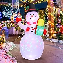 DEECOZY Bonhomme De Neige Gonflable 1.5m Multicolore, Décoration De Noël, LED, Durable, Intérieur/Extérieur