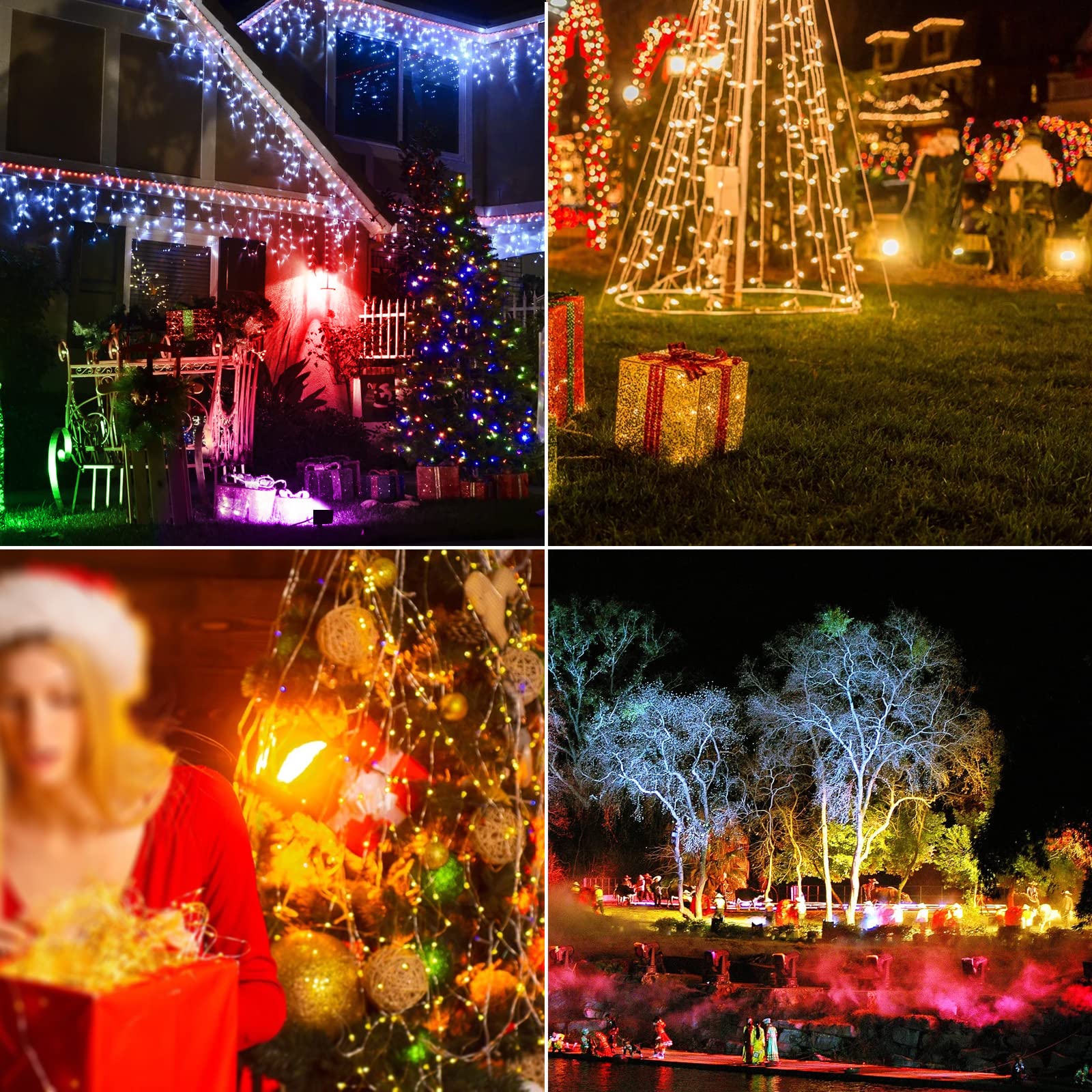 MEIKEE RGBW Solar Flood Light Outdoor with Remote, Color Changing 2700K IP66 Waterproof LED Solar Powered Lights, Dimmable Timing Strobe Halloween Landscape Light for Patio Party Garden