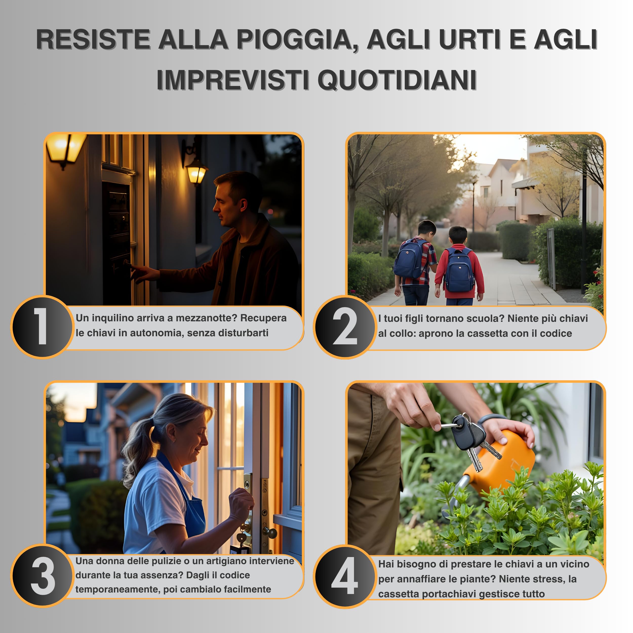 Cassetta portachiavi di sicurezza da parete con codice, per interni ed esterni, con serratura di sicurezza a 4 cifre, per casa, garage, Airbnb, grande capacità di stoccaggio XL