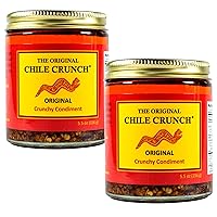Vista 19 de CHILE CRUNCH - Condimento crujiente picante original - Pimientos de chile tostados naturales, salsa crujiente de ajo y cebolla - Vegano, sin gluten