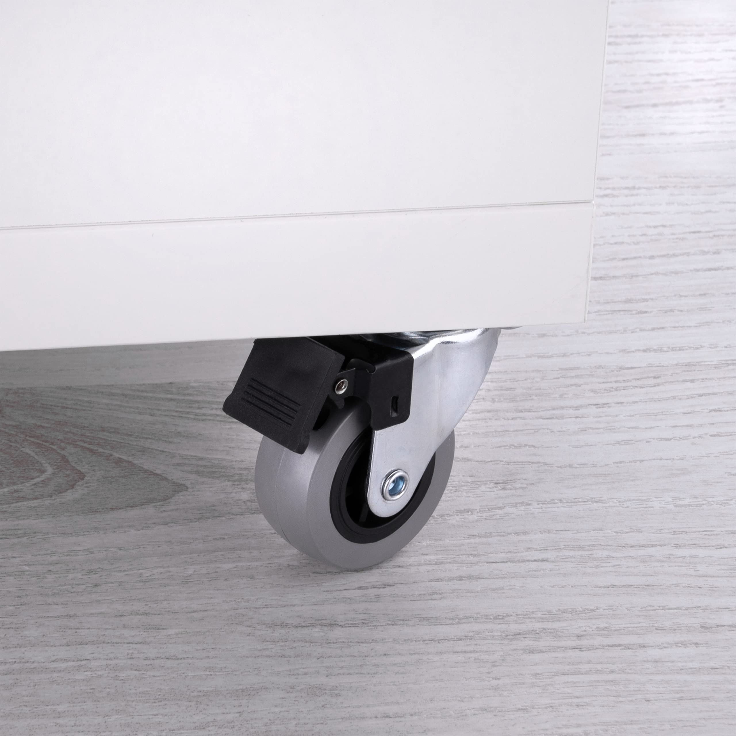Set Di 4 Rotelle Per Mobili Gedotec Dorate - 2 Con Freno E 2 Senza, Diametro 73.5 Mm, Portata 48 Kg, Attacco M8