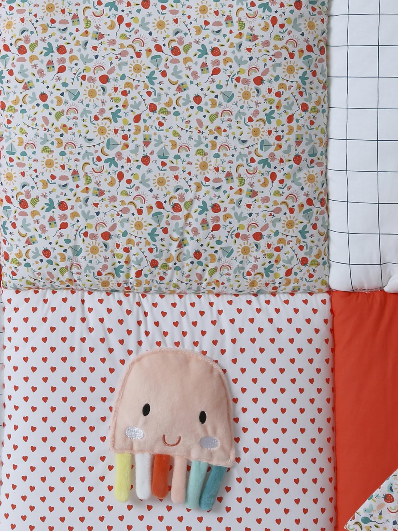 VERTBAUDET Jouet Bébé Tapis d'Éveil Moelleux et Ludique Croque la vie TU