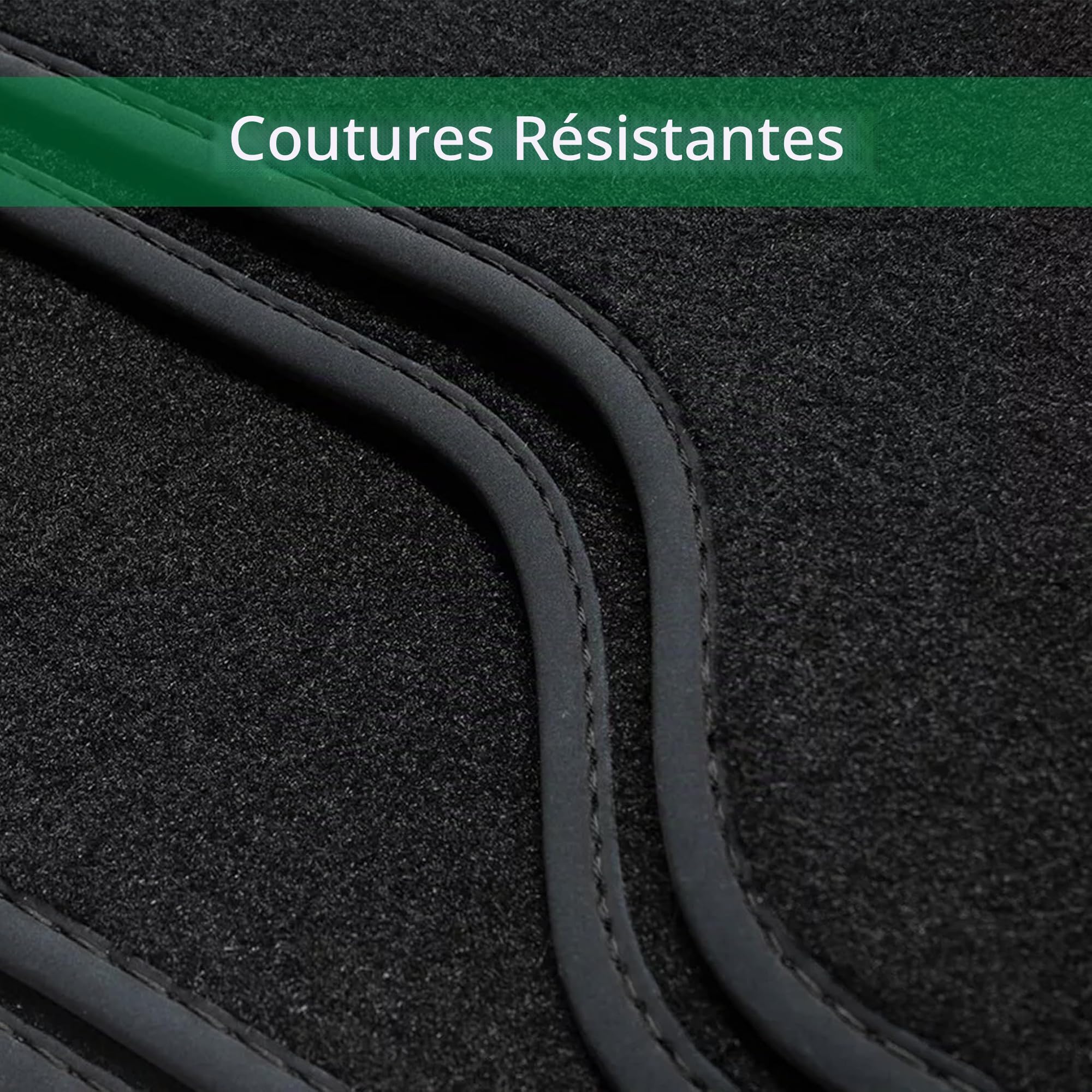 DHCarMats | Tapis de Voiture Seulement Côté Conducteur pour Toyota Auris II depuis 2013 | Tapis pour Conducteur Cabine en Moquette sur Mesure | Accessoires de Voiture - Tapis de Voiture 1PÇ