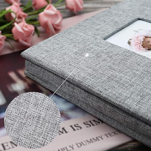 Miniatura 5 de Vienrose Álbum de fotos para bebé, libro de recuerdos autoadhesivo, kit de álbum de recortes de 4 x 6 pulgadas, con almohadilla de tinta de tacto