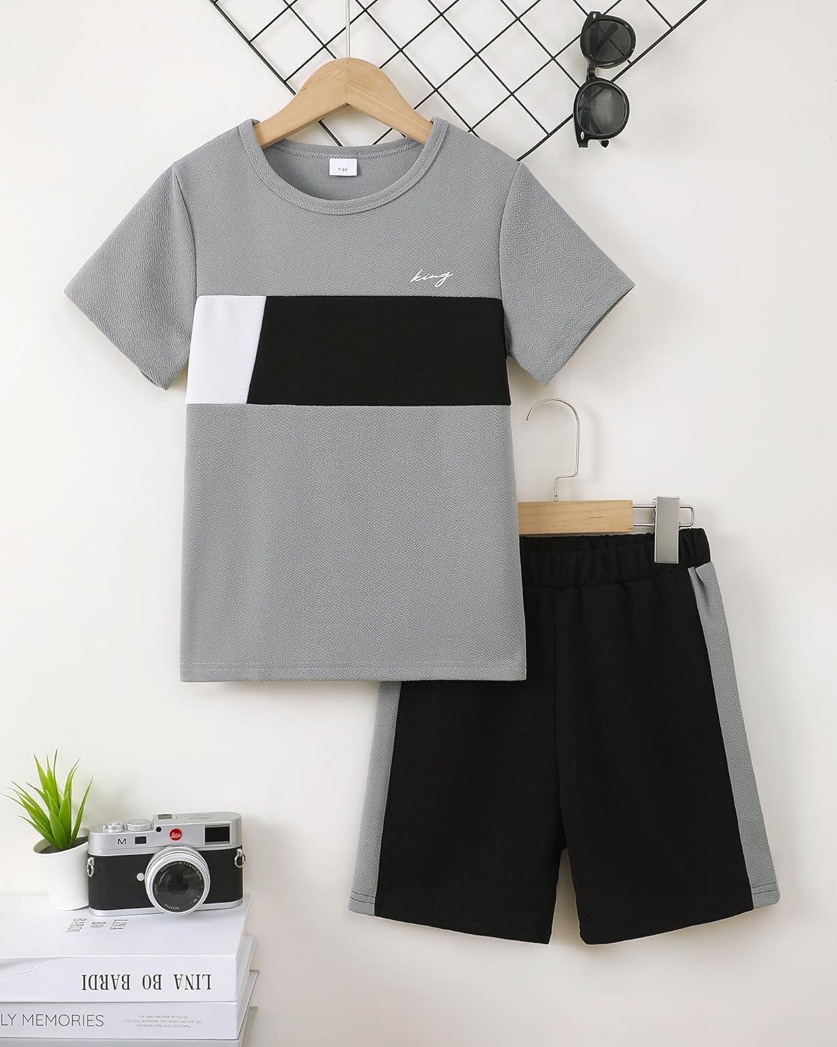Boy Clothes Kids Boy's Summer Outfits Shorts Sleeve Crewneck T Shirt Tops Tees Shorts Sets Boy's 2 Piece Outfits - Image 6