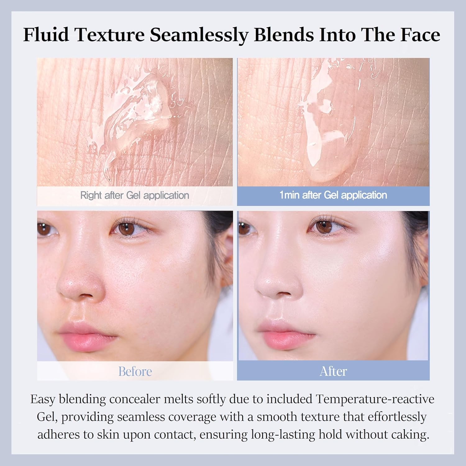 Espoir Easy Blending Concealer #1 Vanilla | Seamless Coverage & Natural Shades for Daily Use, Easy-to-Blend, Soft Texture, Long and Pointed Tip for Precise Application, Korean Makeup, 0.35 oz. - Image 6