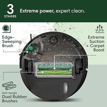 iRobot Roomba Max 705 Robot Vacuum with AutoEmpty Dock, Powerful Suction, Dual Rubber Anti-Tangle Brushes, LiDAR Navigation, Obstacle & Anti-Fall Detection, for Carpet and Hard Floors