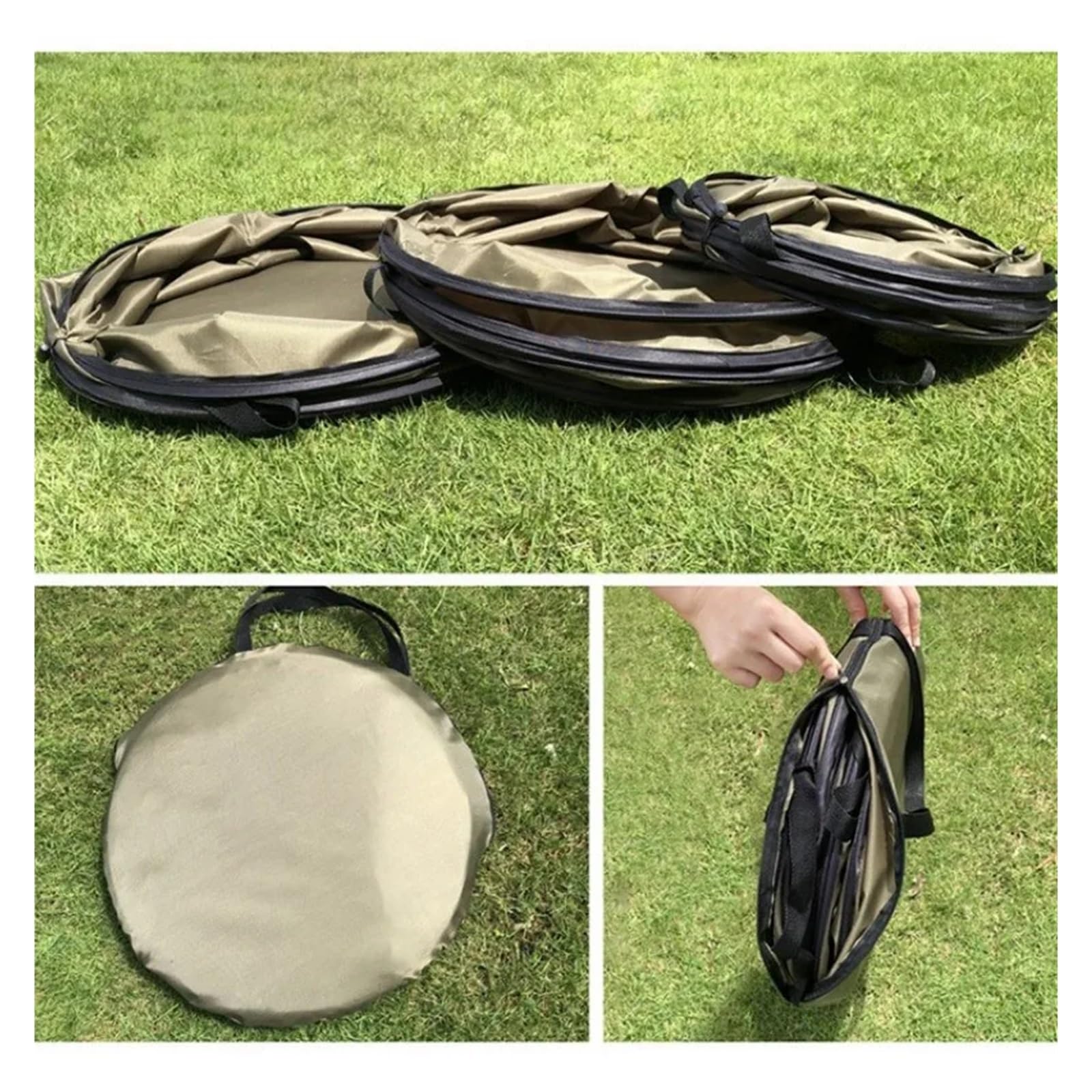 Bidoni for rifiuti da giardino pieghevoli da 37,8 l/10 galloni, cestino for rifiuti da esterno, secchio for rifiuti da giardino riutilizzabile, sacco for foglie da giardino