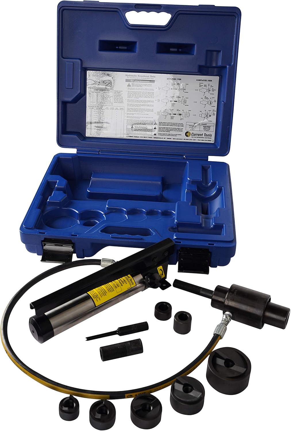 CURRENT TOOLS Piece Maker Hydraulic Knockout Set, 1/2" to 2