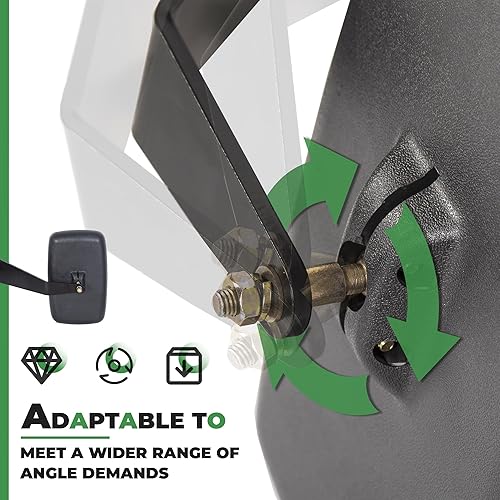 Miniatura 4 de Conjunto de espejo de tractor con brazos fijos de repuesto para DM2455000 compatible con John Deere 5000 y 6000