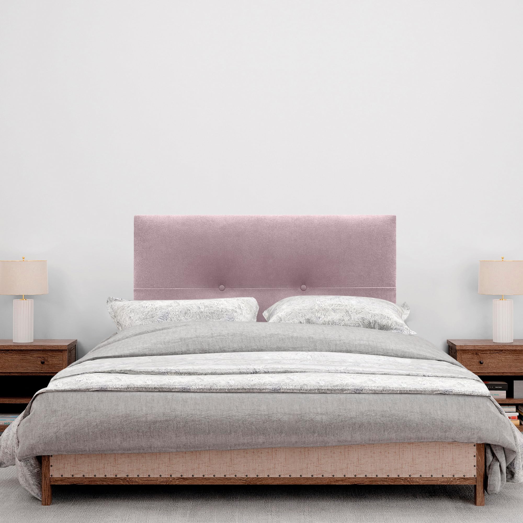 DHOME Cabecero de Polipiel o Tela AQUALINE Pro cabeceros Cabezal tapizado Cama Lujo (Tela Rosa, 105cm (Camas 80/90/105))