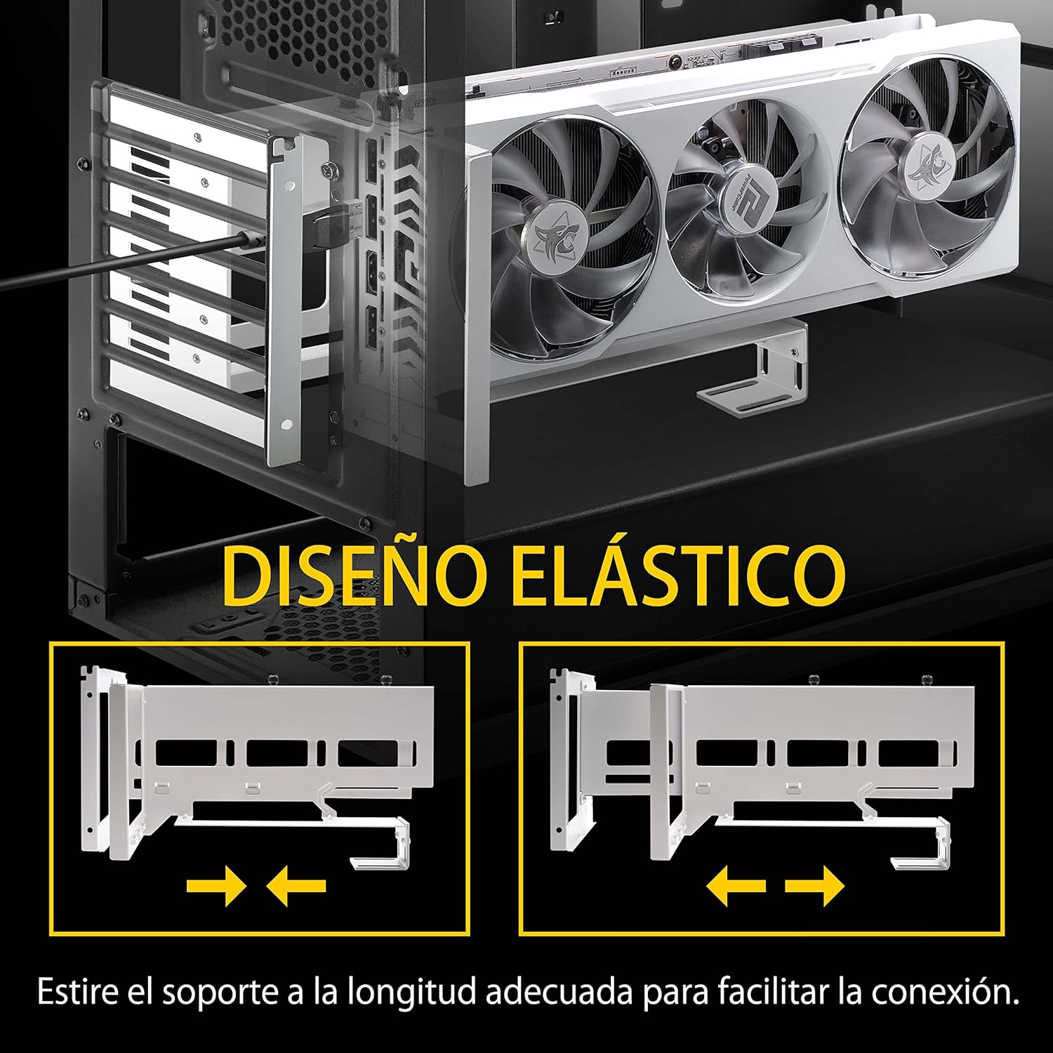 EZDIY-FAB Supporto per Scheda Grafica Verticale PCIe 4.0 GPU Mount Bracket,kit di Supporto VGA per Scheda Video con PCIe 4.0 X16 Gen4 17cm/6.69in Cavo Riser 90 Gradi ad Angolo Retto-Bianco EZDIY-FAB Supporto per Scheda Grafica Verticale PCIe 4.0 GPU Mount Bracket,kit di Supporto VGA per Scheda Video con PCIe 4.0 X16 Gen4 17cm/6.69in Cavo Riser 90 Gradi ad Angolo Retto-Bianco