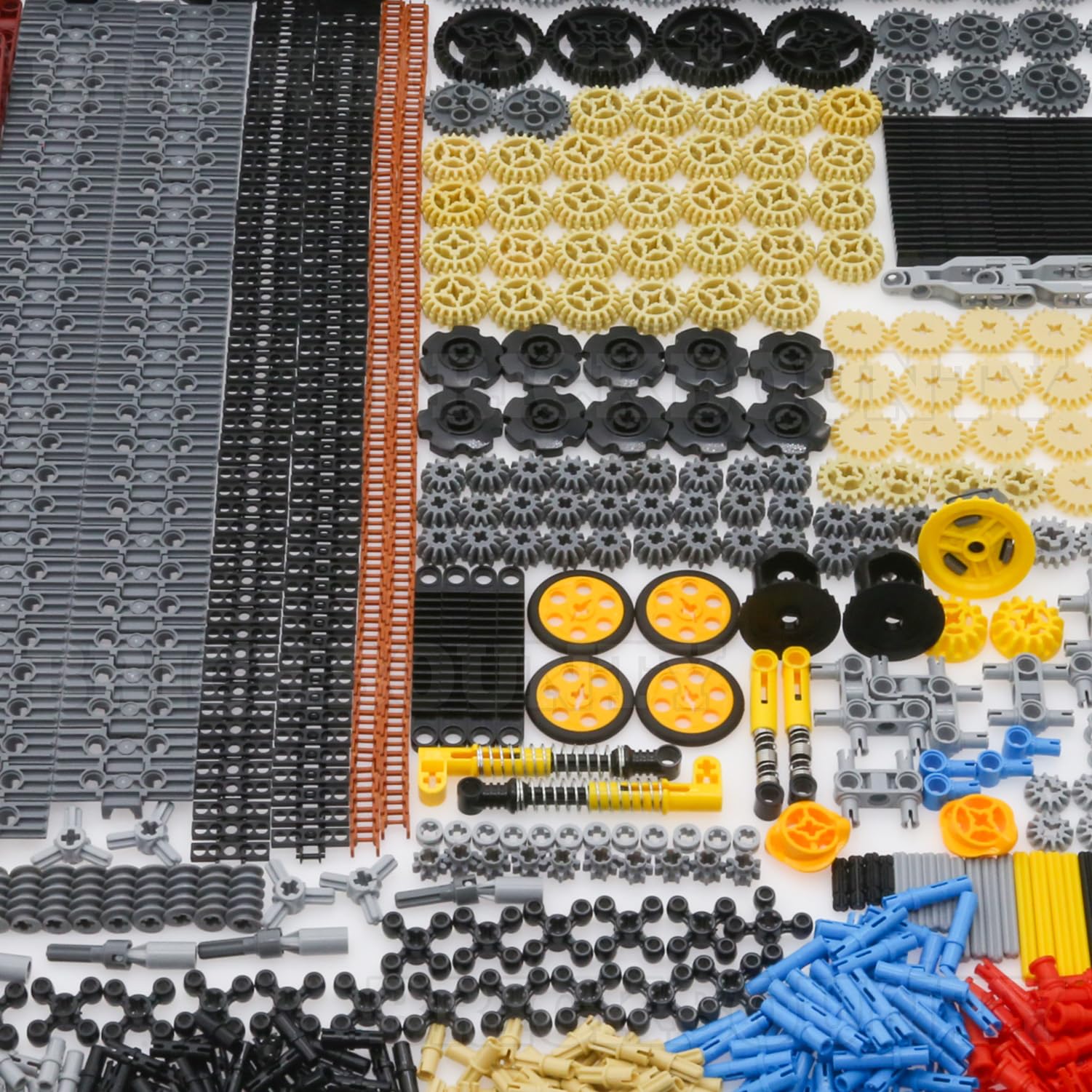 Juego de 846 piezas técnicas compatibles con el juego técnico, marco de ruedas de neumáticos, haz de elevación y pines, kit de repuesto MOC y STEM para bloques de construcción técnicos
