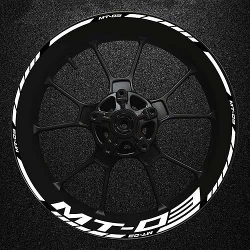 Decoración de cubo de rueda para Yamaha MT-03 Mt03 calcomanía de cubo de motocicleta de 17 pulgadas decoración de llanta adhesivo reflectante (color