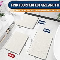 Vista 2 de OLANLY - Tapete de baño de 30 x 20 pulgadas, felpilla absorbente extrasuave, reverso de goma, secado rápido, lavable a máquina, para piso baño