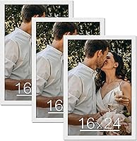 Vista 50 de Dark Brown 12x18 Frame Set of 3 - Rustic Woodgrain 12 x 18 Poster Frame with Plexiglass for Wall Gallery Display, 12x18 Picture Frame for Puzzles