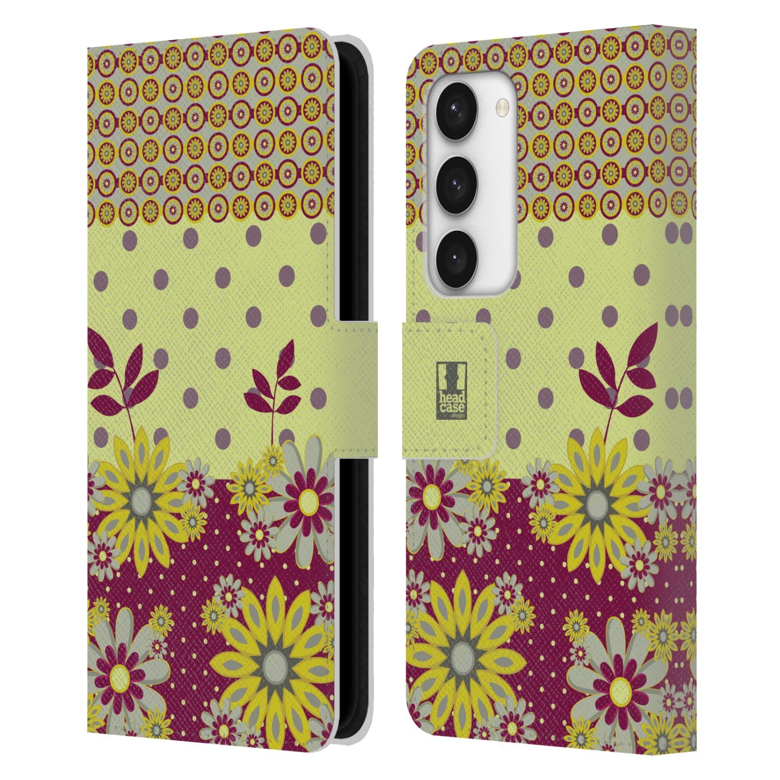 Carcasa tipo libro Samsung Galaxy S23 5G con diseño floral 7