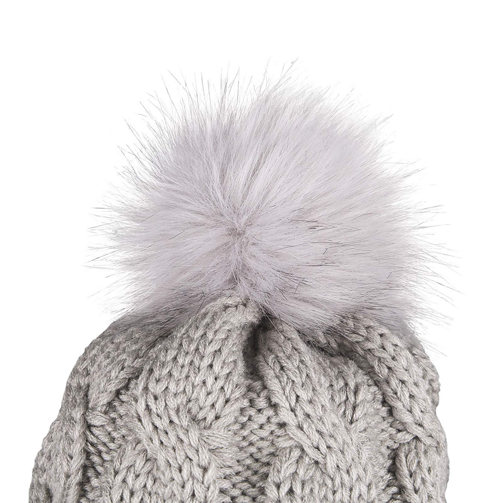 Czapka Zimowa Ciepła Moda Gruba Czapka Zimowa Dzianinowa Cała Gra Ciepła Czapka Czapki Dziecięce/Gray/One Size