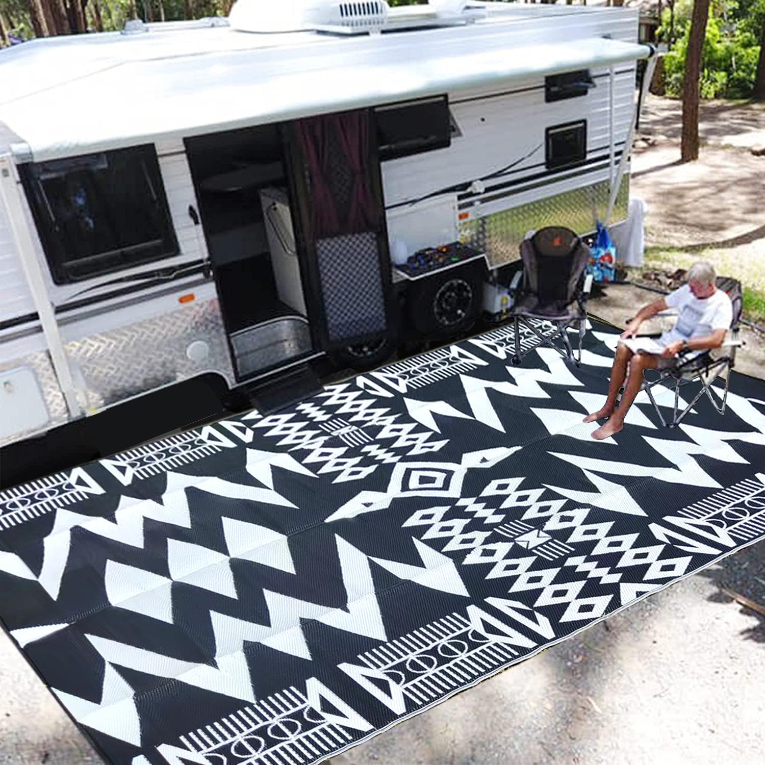 SEE NOTE RV Outdoor Rugs for Camping 9x12 RV Rugs for Outside Large RV