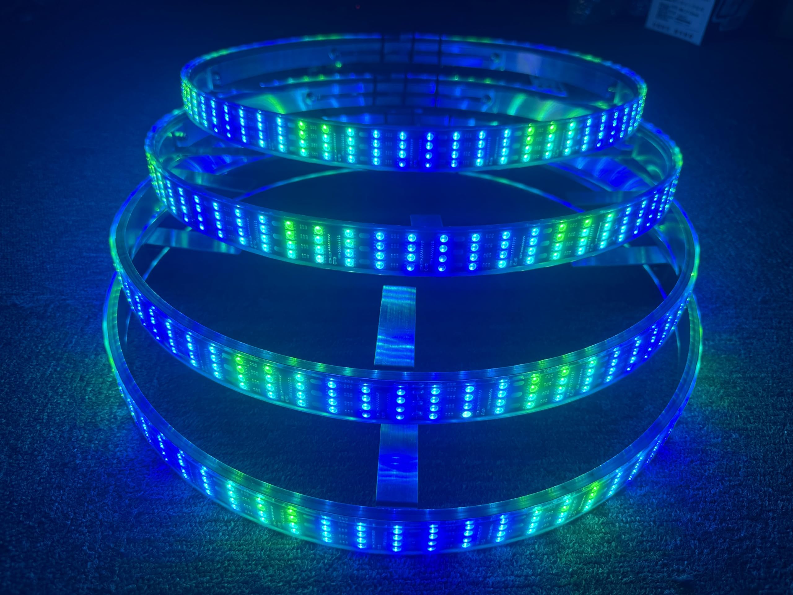 SDO Quad Row 15.5’‘ RGB Dream Chaser Color Chasing Multiple LED Wheel Light Million Colors Shift Rim Lights w/Turn Signal,Brake,Lock Function Bluetooth/Remote Ctrl Relay Protect