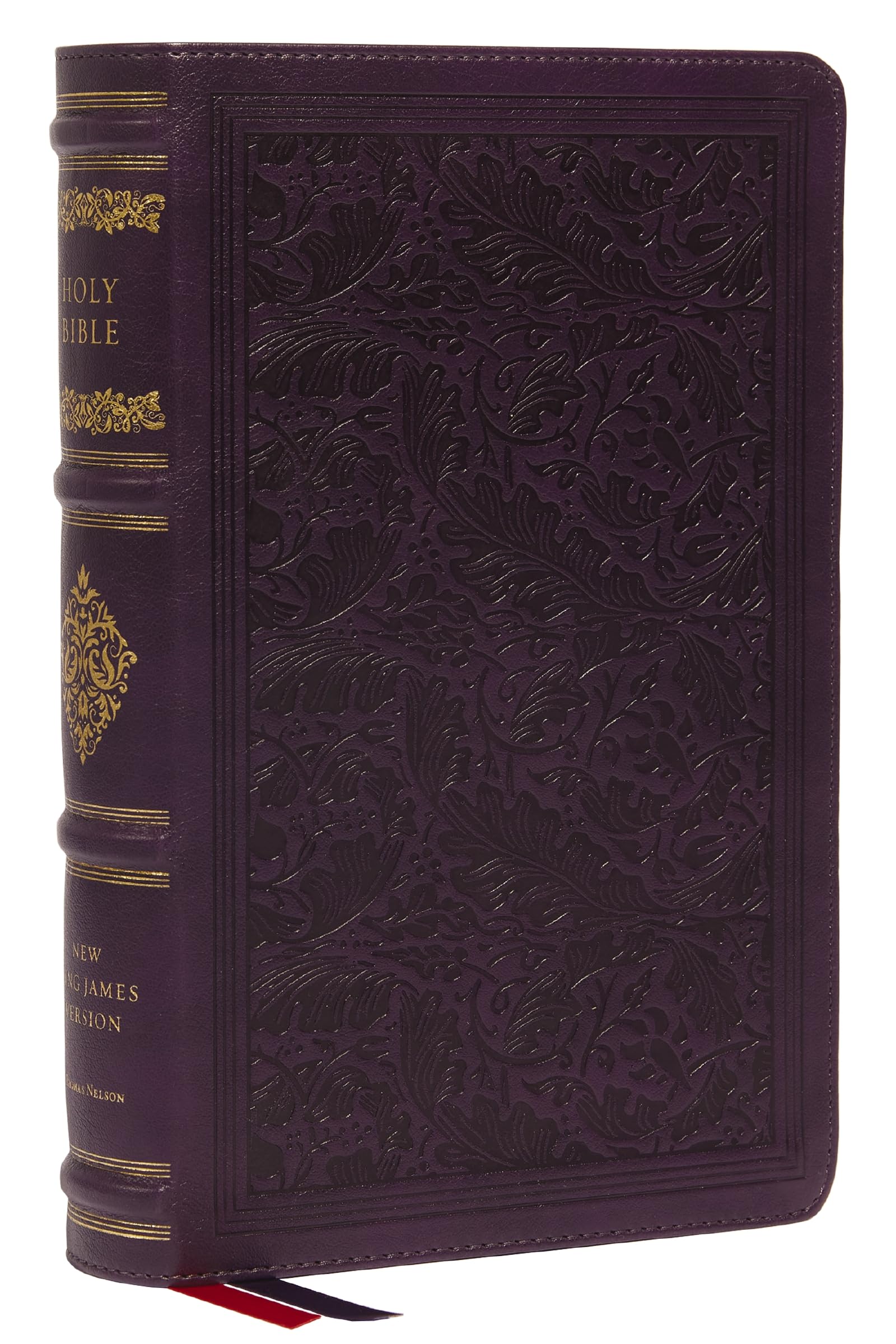 NKJV, Personal Size Reference Bible, Sovereign Collection, Leathersoft, Purple, Red Letter, Thumb Indexed, Comfort Print, Hardback,