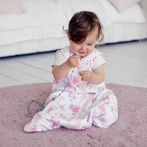 Miniatura 9 de Mama Cheetah Saco de dormir para bebé de 0.5 TOG, Manta Vestible de Algodón Orgánico para Bebé con Cremallera Bidireccional, Saco de Dormir de