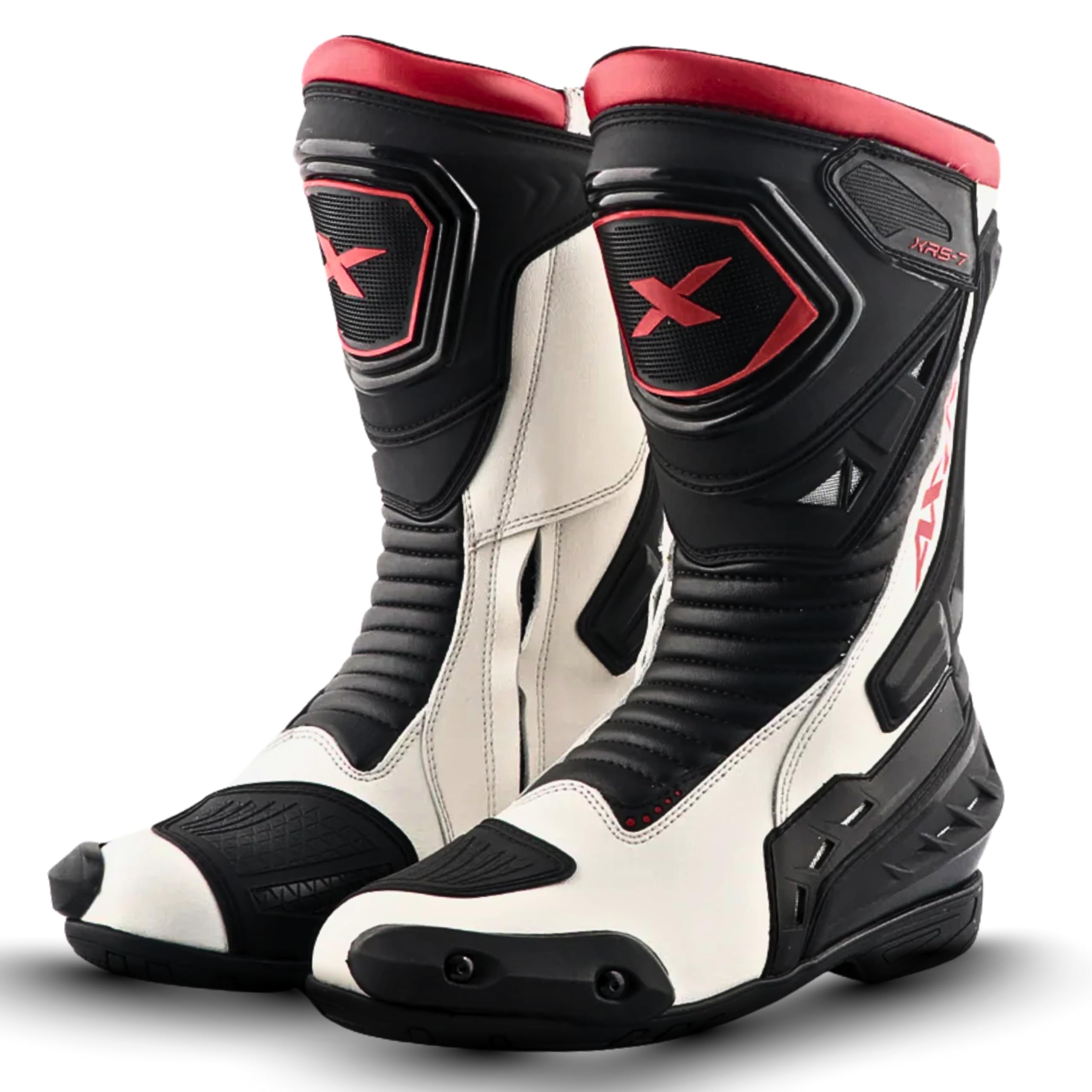 Axor Slipstream PRO Riding Boots Black White Red UK9 : Amazon.in